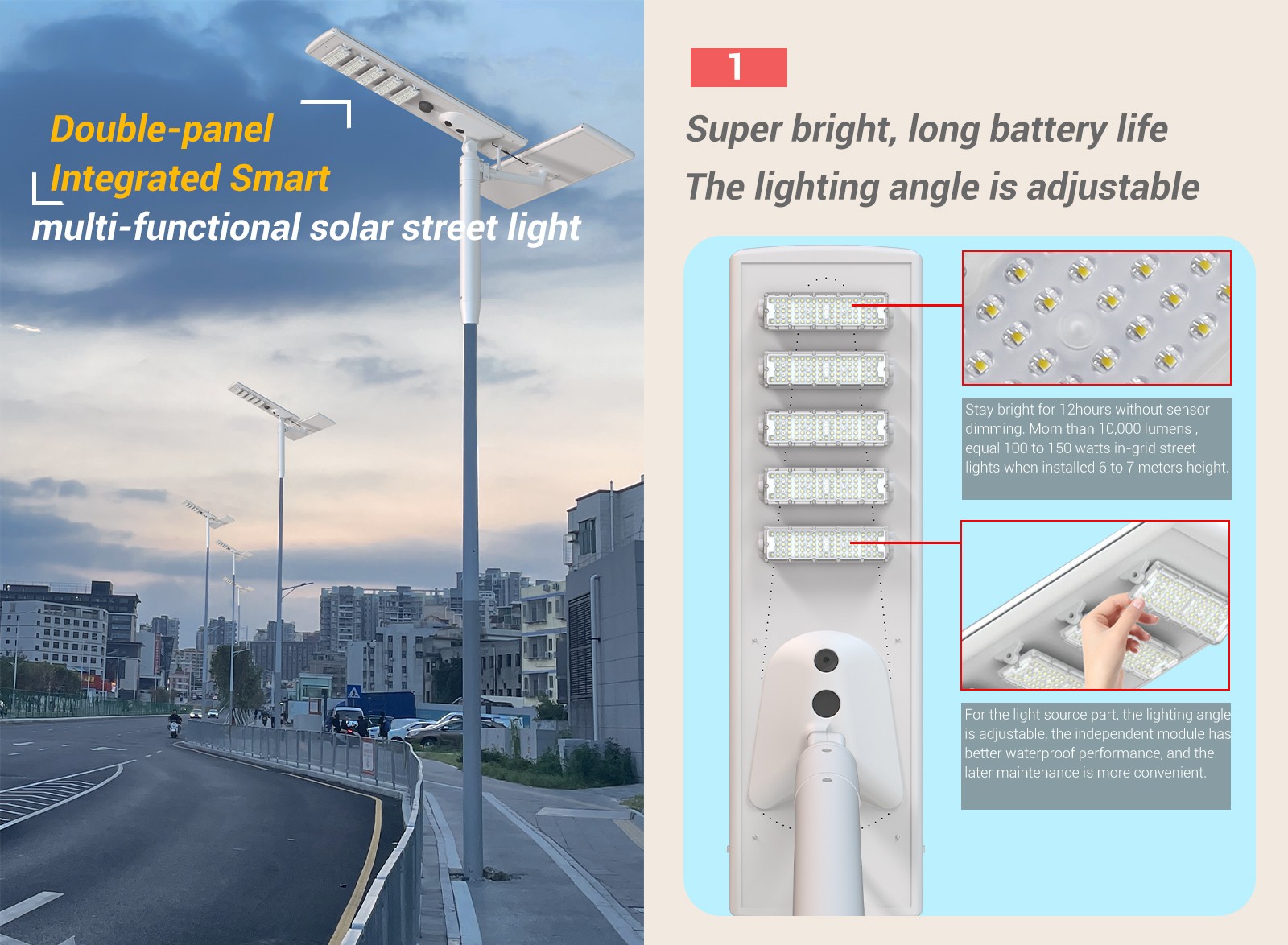 2025 High power solar street Farola with NEMA 4G/LTE SMART CITY Street light